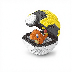 Ensemble de mini blocs de construction DIY populaires en gros, modèle éducatif Anime <span class=keywords><strong>Poke</strong></span> Pet Ball, ornement de bureau à assembler - Product Image 5