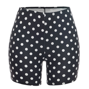 Viviblook J26ST264 Conjunto de pantalones cortos para mujer, sexy, sin mangas, con lunares, top sin espalda con cordones, pantalones cortos ajustados, conjunto de dos piezas - Product Image 6