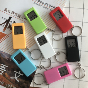 Mini Electronic Keychain <b>Clock</b> <b>LED</b> Display Plastic Rectangle Student Timer Civil Service Exam Gift With Printing Logo - Product Image 1