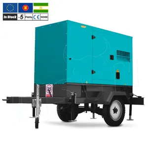 Construction Mobile Silent 32kw/40kva Diesel Power Electrical Water-cooled Generators For Trailer