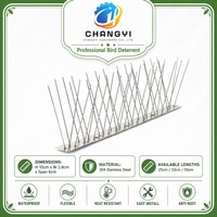 Pointes anti-oiseaux 25cm 33cm 50cm, acier inoxydable 304, protection des panneaux solaires, dissuasion des oiseaux, résistant aux UV, longue durée de vie