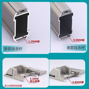 ที่วางรางตู้เสื้อผ้าแบบติดผนัง อลูมิเนียมอัลลอยด์ แบบยึดแน่น ไม่สามารถถอดออกได้ 1601 18 - Product Image 5