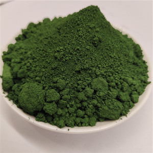 Thermo-résistant 200 ℃   Oxyde de fer vert Pigment certifié ISO pour les composés plastiques, les bardeaux de toiture et les panneaux de construction - Product Image 2