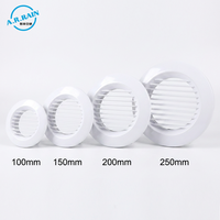 Diffuseur à lamelles droites en plastique ABS blanc, réglable, pour mur et plafond, pour salle de bain et cuisine