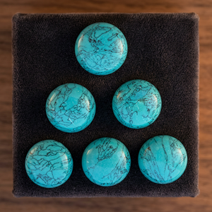 Pierre précieuse turquoise bleue naturelle, cabochon taillé brillant, calibré, certifié par un tiers, haute qualité, vente en gros - Product Image 3