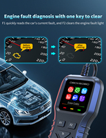 Pemindai Diagnostik Mobil OBD2, Penguji Tegangan Baterai, Pembaca Kode, Alat Pemindai ABS, Layar LCD 12-24V untuk Semua Mobil