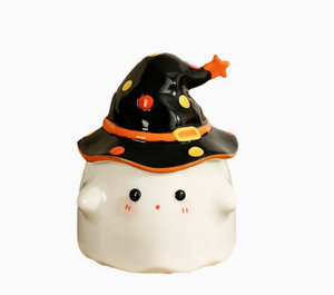 Taza <span class=keywords><strong>de</strong></span> Cerámica con Forma <span class=keywords><strong>de</strong></span> Fantasma y Tapa <span class=keywords><strong>de</strong></span> Sombrero <span class=keywords><strong>de</strong></span> Mago, Linda Taza <span class=keywords><strong>de</strong></span> Café Blanca con Puntos, Taza Novedosa en Caja <span class=keywords><strong>de</strong></span> Regalo, Venta al por Mayor - Product Image 6
