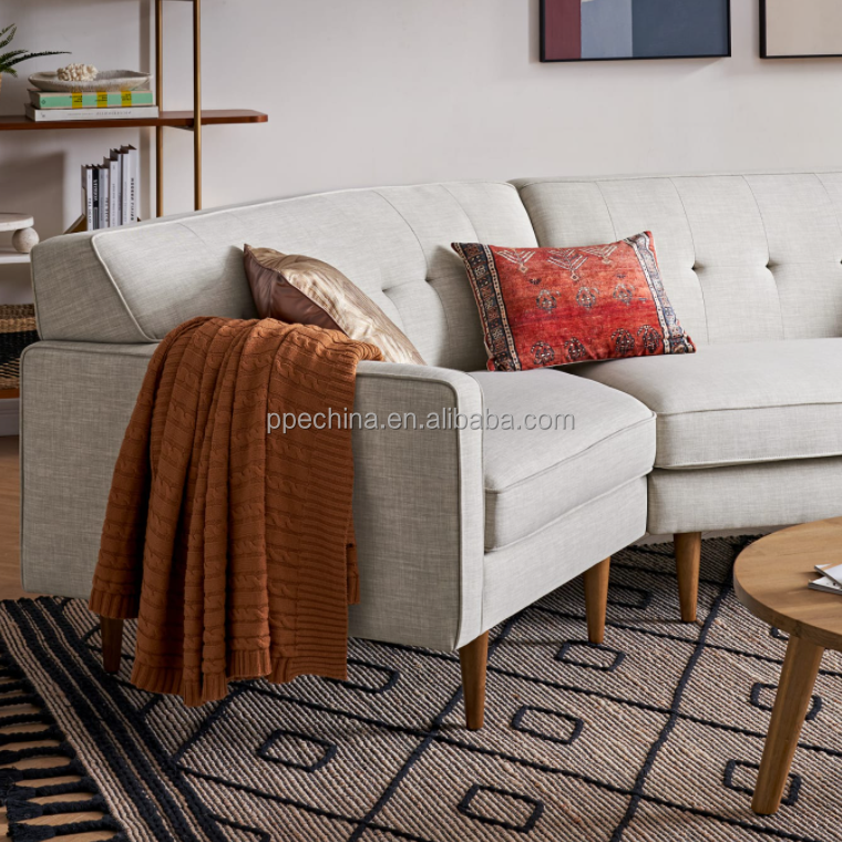 Wholesale sofa set for living room fabric seats size simple modern corner sofa Nordic linen washable sofa set furniture