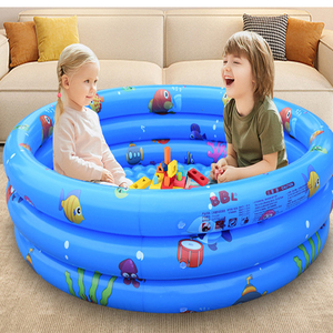 <span class=keywords><strong>Table</strong></span> de <span class=keywords><strong>jeu</strong></span> gonflable à 3 anneaux pour enfants, piscine à balles, piscine pour bébés, bain d'eau pour tout-petits - Product Image 1