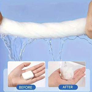 Asciugamano da bagno a compressione usa <span class=keywords><strong>e</strong></span> getta panno per assorbire l'<span class=keywords><strong>acqua</strong></span> telo da bagno portatile in cotone - Product Image 2