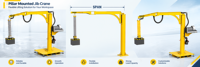 Grue à flèche articulée mobile pneumatique certifiée CE, rotation à 360 degrés, grue à flèche pliable durable