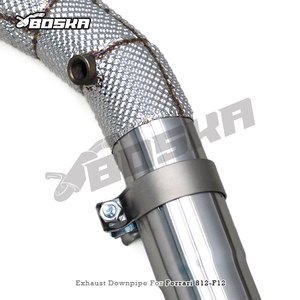 ท่อไอเสีย OEM Boska แบบ Free Flow Downpipe และ X Pipe สำหรับ Ferrari F12 Berlinetta 6.3L ปี 2012-2016 พร้อมระบบเสียงแบบแอคทีฟ วัสดุ SUS304 - Product Image 4