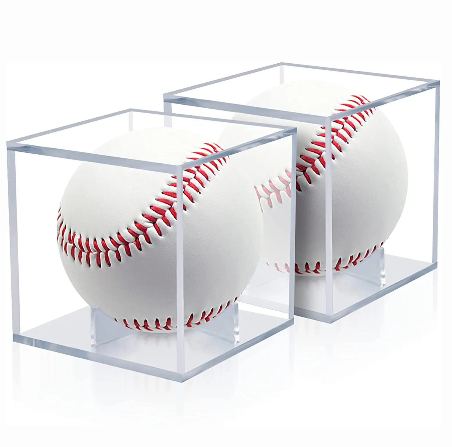 Cube de Baseball en acrylique personnalisé, 1 pièce, protection UV, support carré de Cube, boîte transparente, présentoir en acrylique