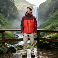 Vestes imperméables coupe-vent pour hommes OEM, couleur personnalisée, veste imperméable à capuche pour activités de plein air, coupe-vent résistant à l'eau, veste 3L