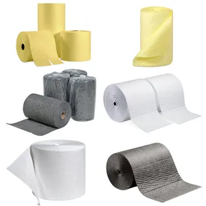 Dimpled Oil Absorbent Rolls Absorbing Mats Pp Industrial Wall Wiping Food Grade Pad Universal Roll