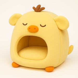 Cama personalizada para perros y gatos con forma de tigre de peluche, cómoda cama para dormir para mascotas, Animal esponjoso, cerdo, forma de vaca, cama para mascotas de felpa de dibujos animados - Product Image 5