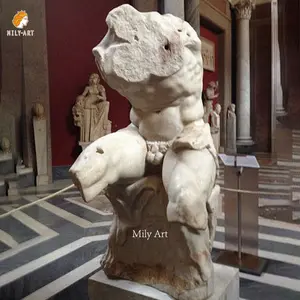真人大小手工雕刻天然石雕古典著名大理石男性躯干罗马雕像