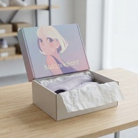 Boîte d'expédition pour chaussures en carton ondulé kraft recyclable avec logo imprimé personnalisé, fermeture magnétique autocollante et bande de déchirement