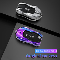 Ajustement pour voiture Flip Key Case Housse de protection Shell Porte-clés pour Honda Civic CR-V HR-V Accord Jade Crider Odyssey 2015-2018