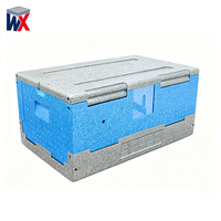 Caisse pliable en mousse EPP en polypropylène, isolée, légère, haute densité, pliable, empilable, recyclable, conteneur de stockage