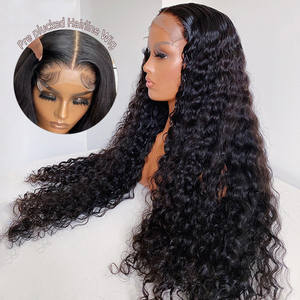 Cabello Remy virgen vietnamita crudo de 40 pulgadas HD encaje Burnese pelucas frontales rizadas sin pegamento pelucas frontales de encaje de cabello humano para mujer negra - Product Image 1