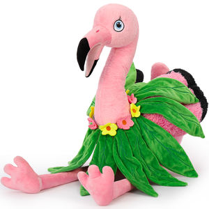 Flamingo de Peluche Rosa de 60cm al por Mayor con Falda de Césped, Decoración Temática de Playa Tropical <span class=keywords><strong>para</strong></span> Vacaciones de Verano, Piscina y Casa de Playa - Product Image 1