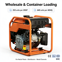 Générateur à essence refroidi par air 3,8 kW 4,2 kW de pointe, moteur 223 cm³, 230 V 50 Hz, alimentation portable pour chantier de construction, location, vente en gros