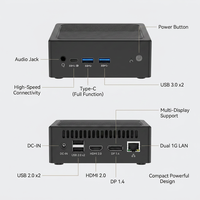 Mini PC Alder Lake N95 N100 N300 N305 DDR4-3200Mhz 4K 60Hz RJ45*2 2*USB 3.0 2*USB2.0 2 in 1 Output Headphone 3.5mm Mini PC