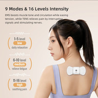 Stimulateur musculaire EMS portable, appareil de physiothérapie numérique sans fil TENS avec 4 électrodes