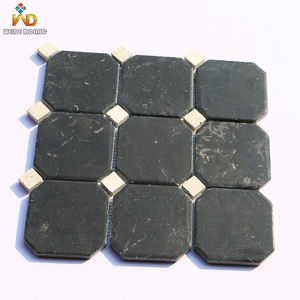 Carreaux de mosaïque octogonaux noirs en calcaire pour la décoration de sol <span class=keywords><strong>et</strong></span> de mur - Product Image 1