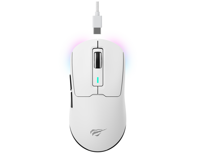 Havit MS969WB Premium Lightweighting Rechargeable Wired Wireless Gaming Mouse with Three Mode and RGB Backlight