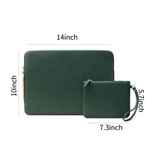 Chất lượng cao cao cấp PU da Chromebook trường hợp máy tính xách tay Tablet tay áo máy tính xách tay bảo vệ máy tính xách tay với phụ kiện Pouch - Product Image 2