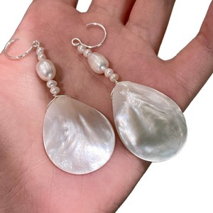 Boucles d'oreilles en forme de goutte d'eau, perles naturelles, style bohème pour femmes, bijoux de fête - Product Image 3