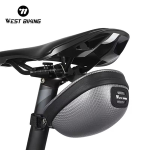Sacoche de selle de vélo WEST BIKING portable à ouverture large avec support pour feu arrière, sacoche de selle de vélo étanche à coque rigide pour vélo de route - Product Image 1