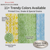 Cuir effet croco écologique de luxe |   Tissu en microfibre PU de qualité supérieure pour sacs à main de créateurs et collections de mode de boutique