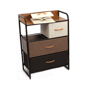 Commode de rangement personnalisée 5L-604 Smart Basics <span class=keywords><strong>à</strong></span> 4 tiroirs en tissu, facile <span class=keywords><strong>à</strong></span> ouvrir, pour chambre <span class=keywords><strong>à</strong></span> coucher - Product Image 5