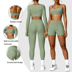 Conjunto Deportivo de Alta Calidad para Mujer, Leggings y Top Deportivo de Manga Larga, Ropa Deportiva para Yoga, Ejercicio, Gimnasio y Fitness - Product Image 2