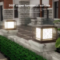 Bon prix IP55 lumière LED solaire extérieure étanche clôture de jardin et porte colonne lumineuse avec alimentation par batterie