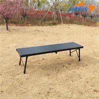 Table de pique-nique pliable et extensible en alliage d'aluminium à six unités, 8 places, pour le camping et les meubles d'extérieur