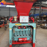 Machine à fabriquer des blocs de béton WanJun 4-35C avec réducteur et élévateur à chaîne, commande manuelle, pour briques creuses et pleines