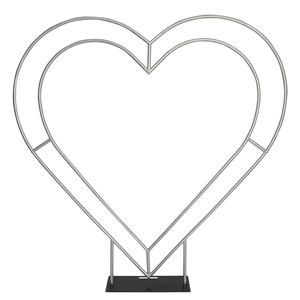 SMOOTH Factory Price Aluminium Alloy Metal <b>Heart</b> Arch Stand for Wedding Flower Decor - Product Image 1
