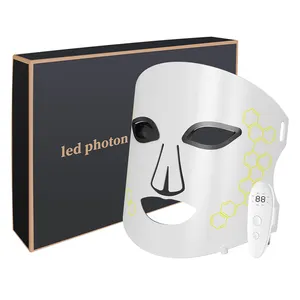 Home Use 8 Colors Led Face Mask Red Infrared Light Skin Rejuvenation Silicone Led Therapy Facial Mask