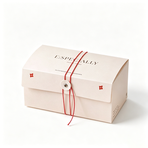 Boîtes à pâtisserie mates personnalisées OEM/ODM, emballages jetables pour <span class=keywords><strong>boulangerie</strong></span> avec cordon rouge et fermeture à bouton - Product Image 1