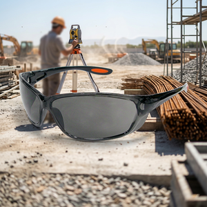 Lightweight <b>Frameless</b> Protective Eyewear ANSI Z87.1 CE EN166 Wide Field Vision PC Safety Glasses - Product Image 1