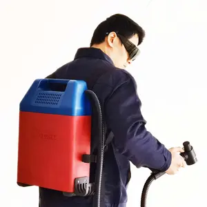 New technology instead of sand blasting backpack laser rust removal 50w 100w laser cleaning machine