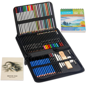 KALOUR 76pc sanat kaynağı <span class=keywords><strong>set</strong></span>-eskiz ve çizim kiti ile öğretici kitap, Sketchbook & acemi sanatçılar için kağıt - Product Image 6