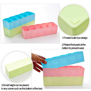 Caja Organizadora de Plástico Ajustable para Cajones de Armario, <span class=keywords><strong>Precio</strong></span> Económico de Fábrica, para Guardar Ropa Interior, Calcetines y Sujetadores - Product Image 6