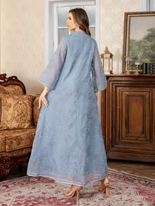 Nuevo Vestido de Tul Completo con Bordado Integral y Lentejuelas, Vestido Maxi de Alta Costura, Venta al Por Mayor de Fábrica - Product Image 6