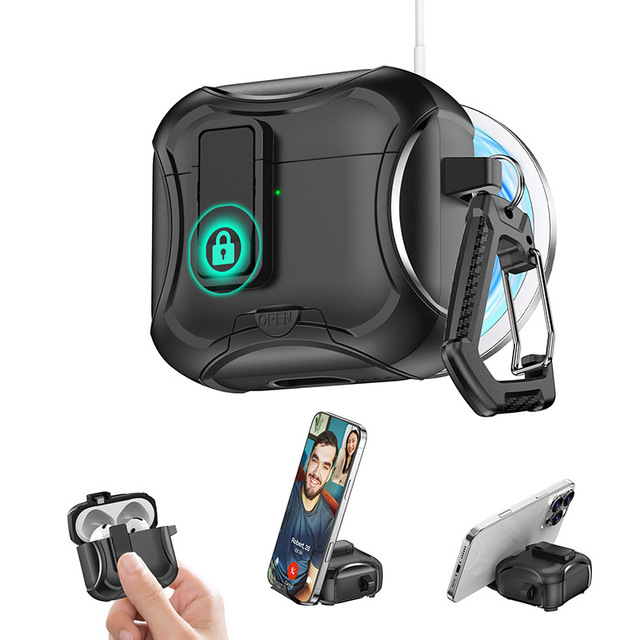 New Trending Wholesale OEM Case for Apple for AirPods Pro 2 for AirPods 4 with Phone Holder Full Body Protection
