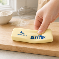 Jouet Squishy Bâton de Beurre Réaliste, Balle Anti-Stress à Presser, Jouet Fidget, Anti-Stress, Nouveauté Alimentaire, Barre de Beurre Squishy, Cadeau pour Enfants et Adultes